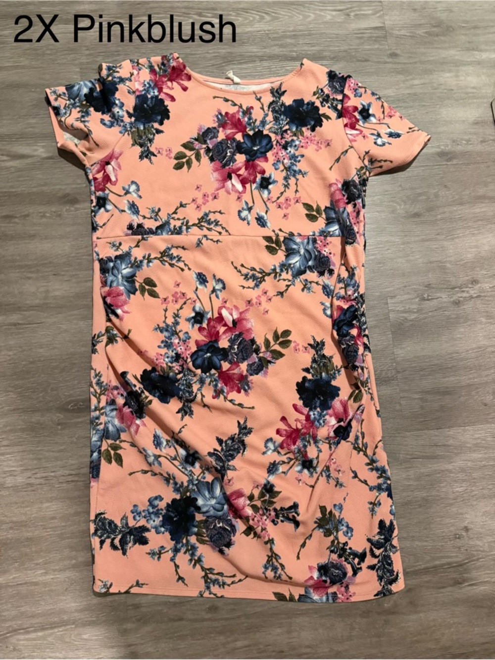 Pinkblush Maternity Peach Floral Short Sleeve Dress